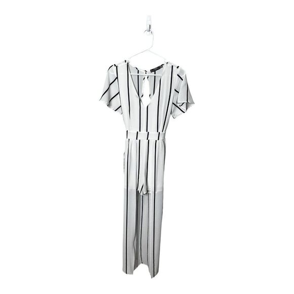 Crystal Doll junior's white and black striped romper size 3 - Picture 5 of 13